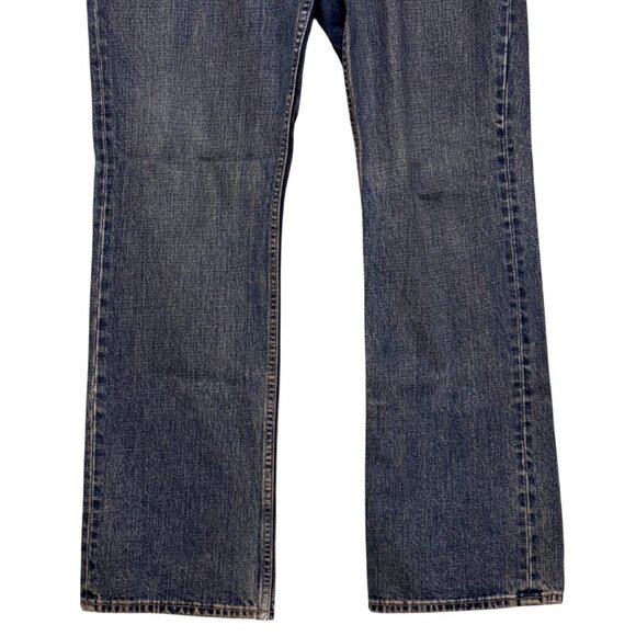 Gap Vintage 2002 Boot Cut Jeans Embroidery Flowers Mushroom Button Fly Size 14R - Picture 13 of 16